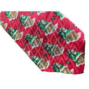 Christmas Santa Chimney Silk 58"x3.5" Tie Cape COD Neckwear‎ Made USA Red Green